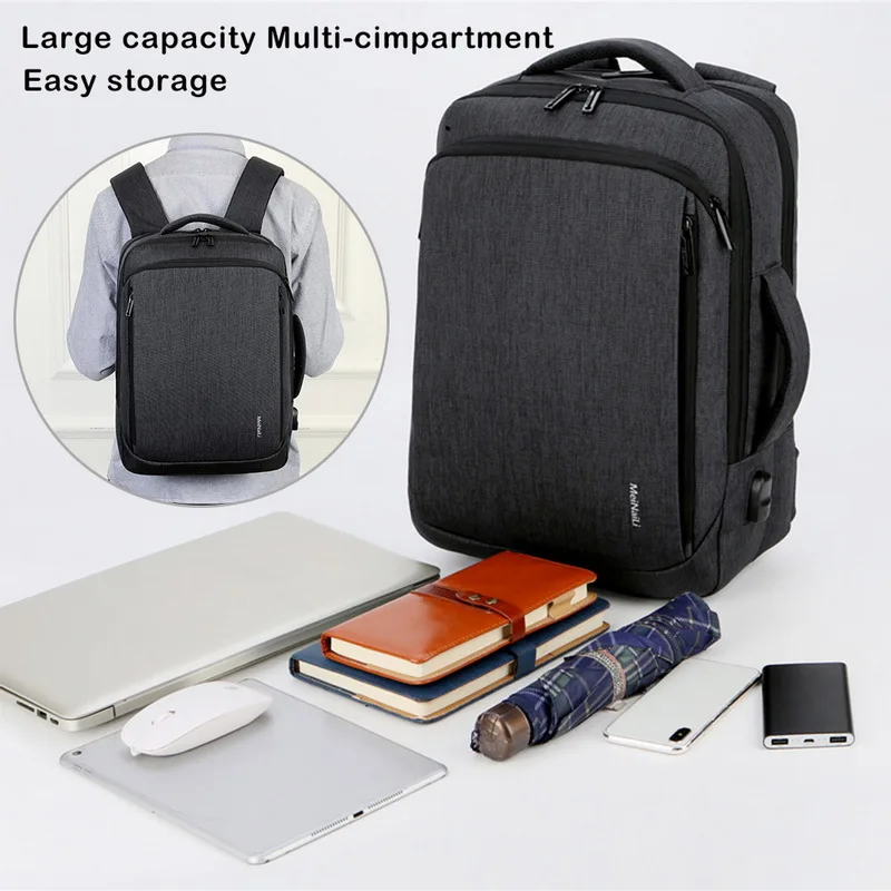 Litthing рюкзак для ноутбука мужские рюкзаки бизнес ноутбук Mochila водонепроницаемый рюкзак usb зарядка Plecak путешествия рюкзак