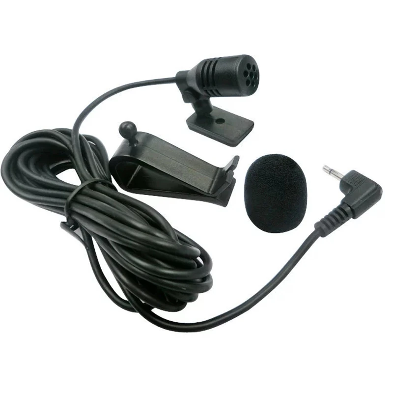 3.5mm Microphone External Mic Assembly for Car Vehicle Head Unit Bluetooth Enabled Stereo Radio GPS DVD