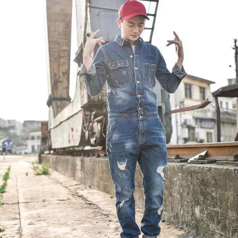Denim Overalls Vintage Blue Jeans 