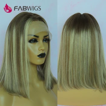 

Fabwigs Highlight 7/7/24 Cami Color BOB Wigs Lace Front Human Hair Wigs Ombre Blonde Short BoB Wigs Transparent Lace Wigs Remy