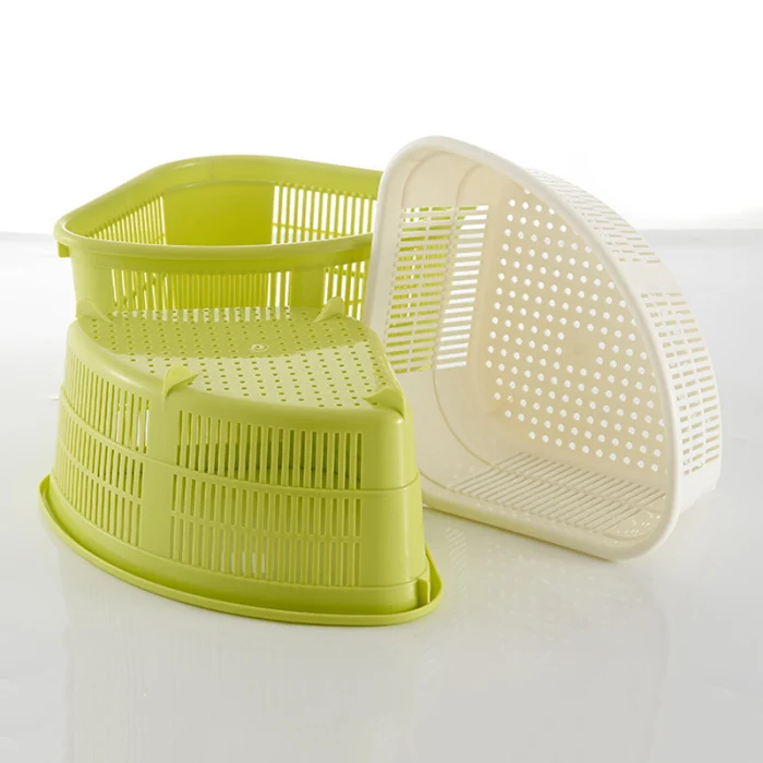 Trianglular Drain Shelf Storage Rack Sucker for Kitchen Bathroom Support Corner Hanging Shelf Soap Box THIN889