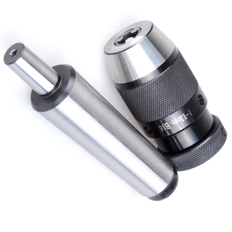 

Drill Chuck Arbor B16 (1-13Mm) Self Tighten Keyless Drill Chuck & MT4-B16 Arbor Fits for Almost All Drilling and Lathes with MK4