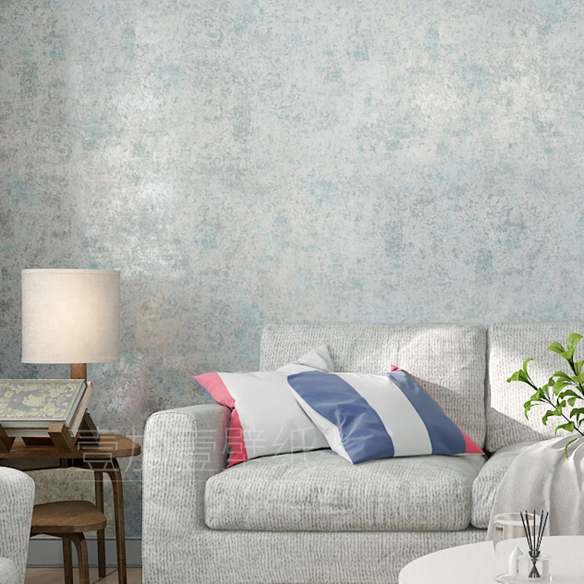 

American Vintage Wallpaper Nostalgic Style Simple Plain Color Non-woven Wallpaper Bedroom Living Room Television Background Wall
