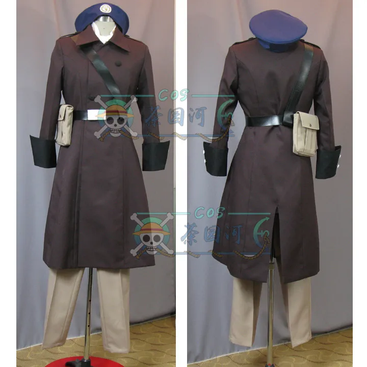 

Hot Anime Axis Powers/APH Feliciano Vargas Cosplay Costumes Military Uniform Full Set Adult Festival/Party Role Play Clothing