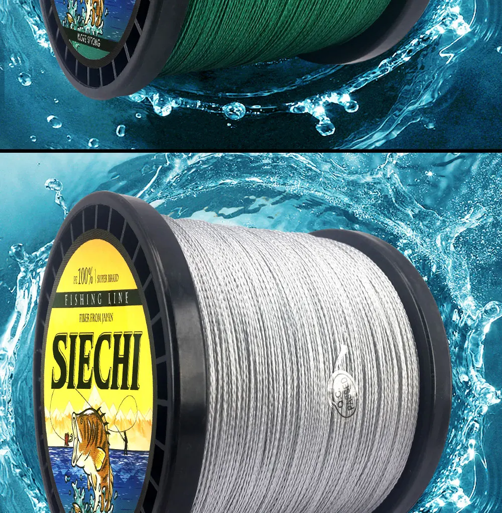 SIECHI, новинка, для озера, моря, для рыбалки, 1000 м, плетеная леска, 12, 15, 20, 30, 38, 43, 52, 65, 83LB, PE, многофиламентная леска