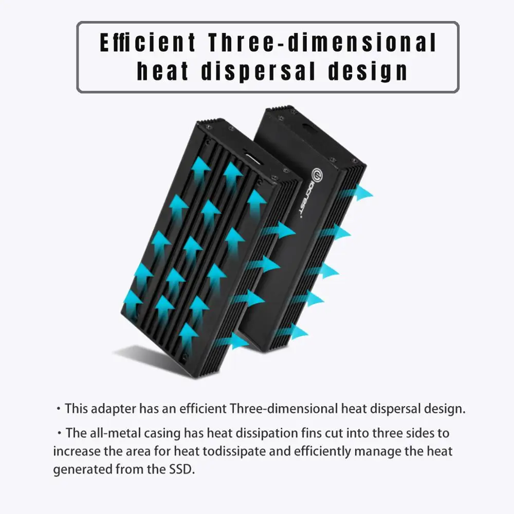 IOCREST Ʈ ũž Ʈ  Ŭ, M.2 NVME SSD, 3 40gbps
