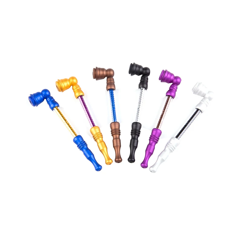 1 шт. креативный дизайн Алюминиевый сплав дым слот стеклянная трубка травы трубки для курения табака курительная трубка