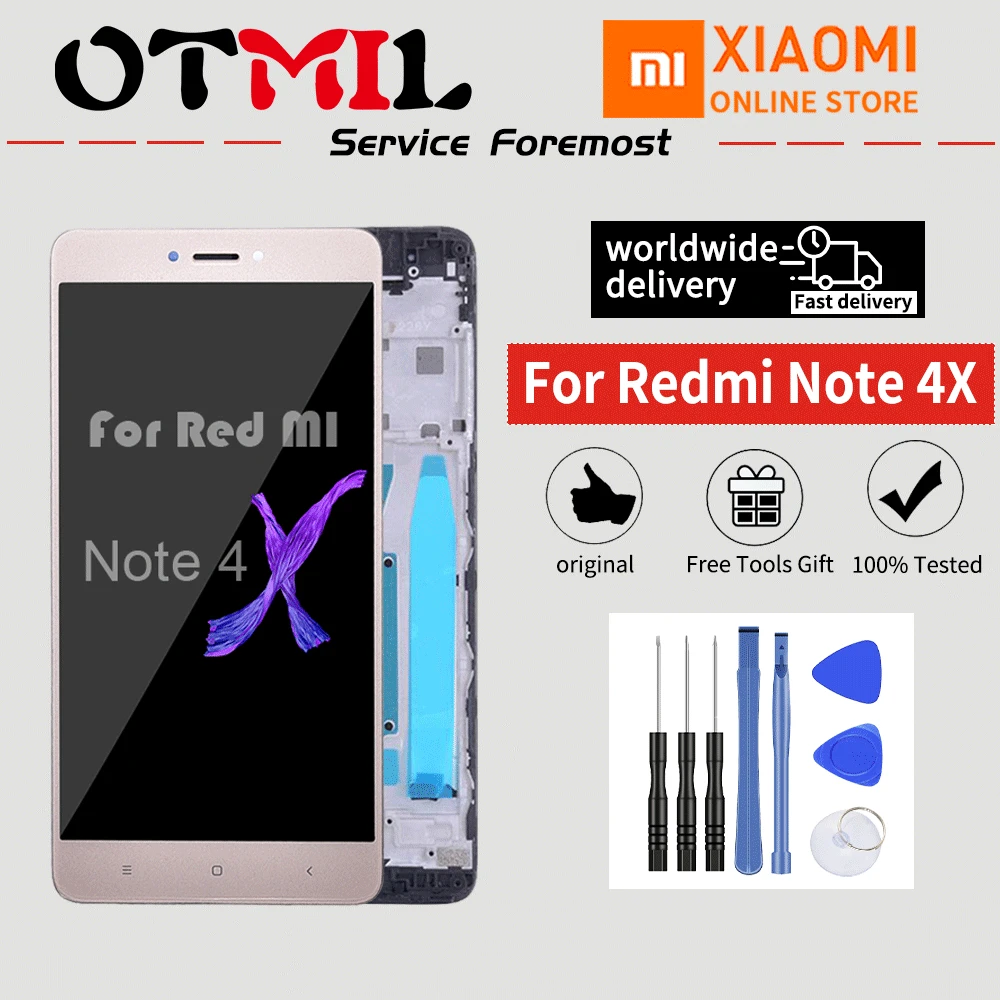 5," ЖК-дисплей для XIAOMI Redmi Note 4X ЖК-дисплей с сенсорным экраном рамка для XIAOMI Redmi Note 4X дисплей Snapdragon 625 Global