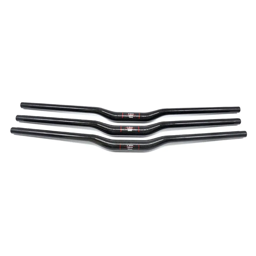 

31.8mm*600mm-740mm Carbon Fiber MTB Road bicycle handlebar Handlebar Carbon Bicycle handle Riser 3k Glossy Bike Accessories Part