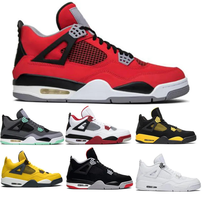 

2019 4 4s Bred White Cement Toro Bravo Basketball Shoes Cool Grey WHAT THE White Cement Pure Money Men Black Cat Sports Sneaker