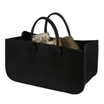 

Felt Bag Fireplace Wood Bag Felt Basket Fire Wood Pockets Magazine Rack Pouch