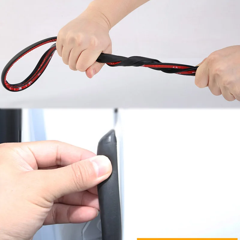 Car Accessory Car Door Rubber Seal Strip Auto Seal Protector Sticker B-Pillar Decor Noise Insulation Adhesives Weatherstrip 2pcs car door edge guards car door protector car door seal strip car door anti collision strip car door edge protector car door rubber protector car door silicone pads car door rubber pads