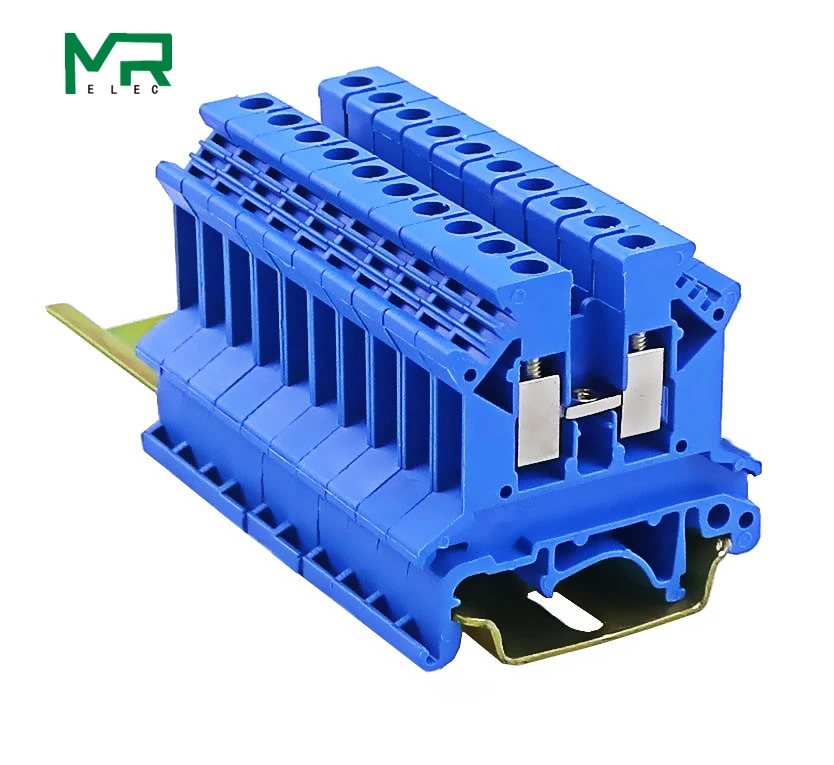 10 шт./лот UK-2.5B синий/серый/красный/желтый 2,5 мм2 din-рейку Универсальный комбинированные клеммные блоки винтового типа UK2.5B