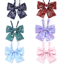 Kesebi милые повседневные галстуки-бабочки для студентов и школьников, женские галстуки-бабочки для японских студентов, галстуки с вышивкой, галстуки-бабочки для девочек