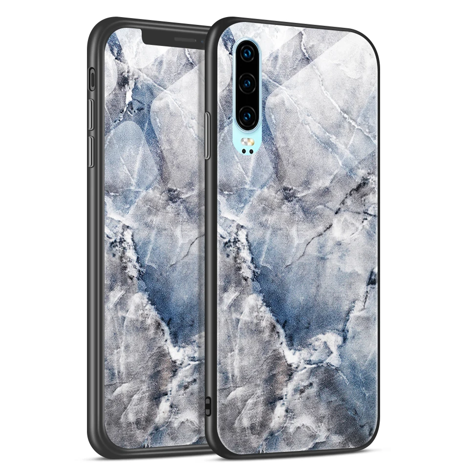 W313 Для huawei P30 Lite Pro закаленное стекло задняя крышка для huawei ELE VOG MAR L29 L04 LX1 P30Pro роскошный противоударный корпус мобильного телефона - Цвет: W313