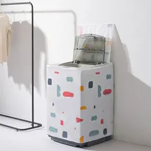 Пылезащитный чехол для стиральной машины цветочный геометрический раскладушка на молнии утолщенный PEVA печатает водонепроницаемый пылезащитный чехол для стиральной машины
