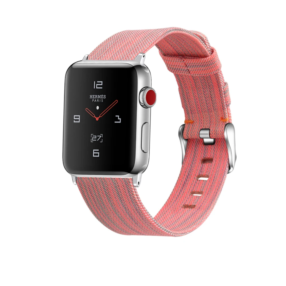 Pink-Purple Нейлоновый ремешок для часов Pride rainbow для apple, Смарт-часы, Холщовый ремешок для iwatch 4, 3, 2, 1, 38 мм, 40, 42 мм, ремень, браслет, браслет - Цвет ремешка: Pink-Purple