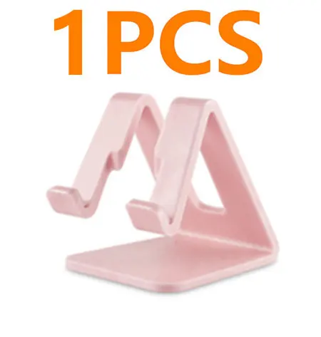 Универсальный настольный держатель для планшета, мобильного телефона, держатель с противоударной силиконовой накладкой, крепкая пластиковая подставка-держатель для сотового телефона, крепление - Цвет: 1pcs pink