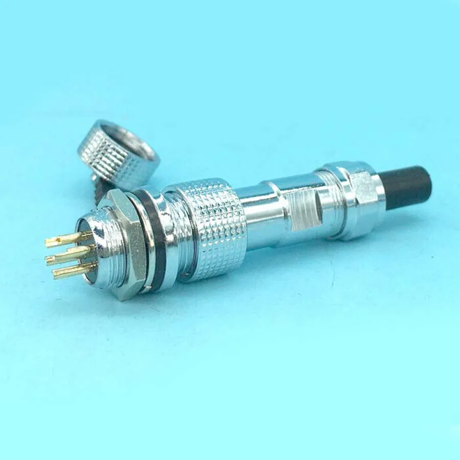 2 Set GX12 M12 4 Pin Aviation Plug Socket 12mm Cable Connector Male Female tor Ip67 Waterproof Dustproof Cover Cap | Обустройство