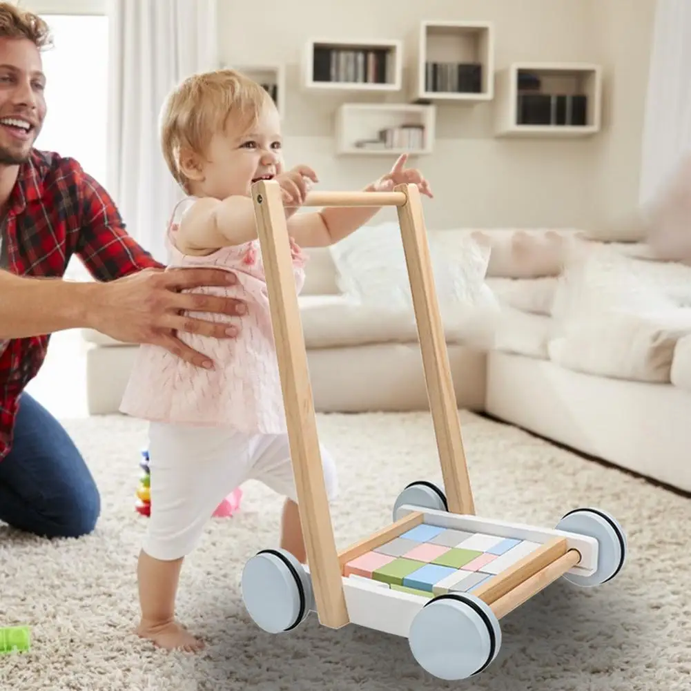 wooden baby steps walker