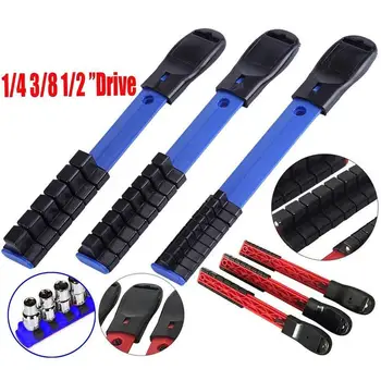 

1/4" 3/8" 1/2" Hot Plastic Smart Drive Socket Tray Rail Rack Storage Holder Organizer Tool