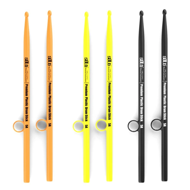 

Adults Children Plastic Premium Drum Stick Practice Percussion Drumsticks With Anti-slip Auxiliary Ring Drum Accessories