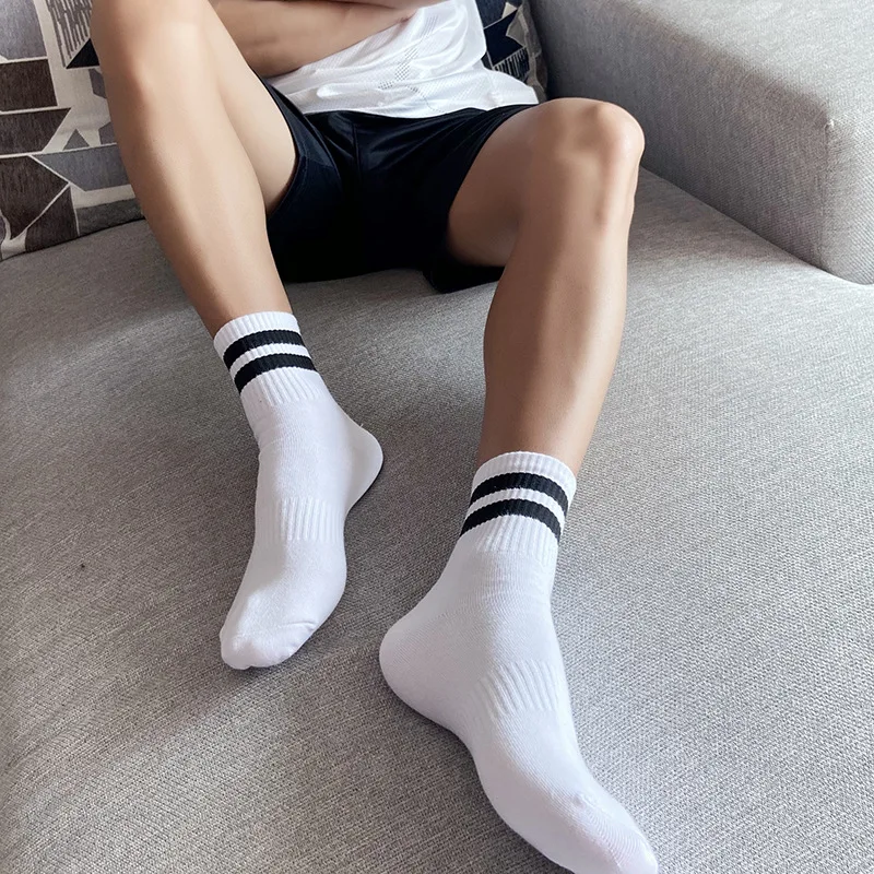 100 Cotton Socks Fashion White Black Vintage Short Sports Sock Men Casual Streetwear Short Soks For Man Girl Cool Tube Socks