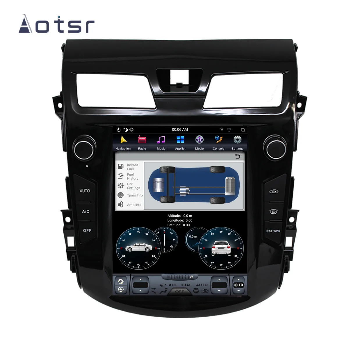 Discount Aotsr Tesla 10.4“ Android 8.1 Vertical screen Car DVD Multimedia player GPS Navigation For NISSAN Teana 2013-2018 stereo carplay 2