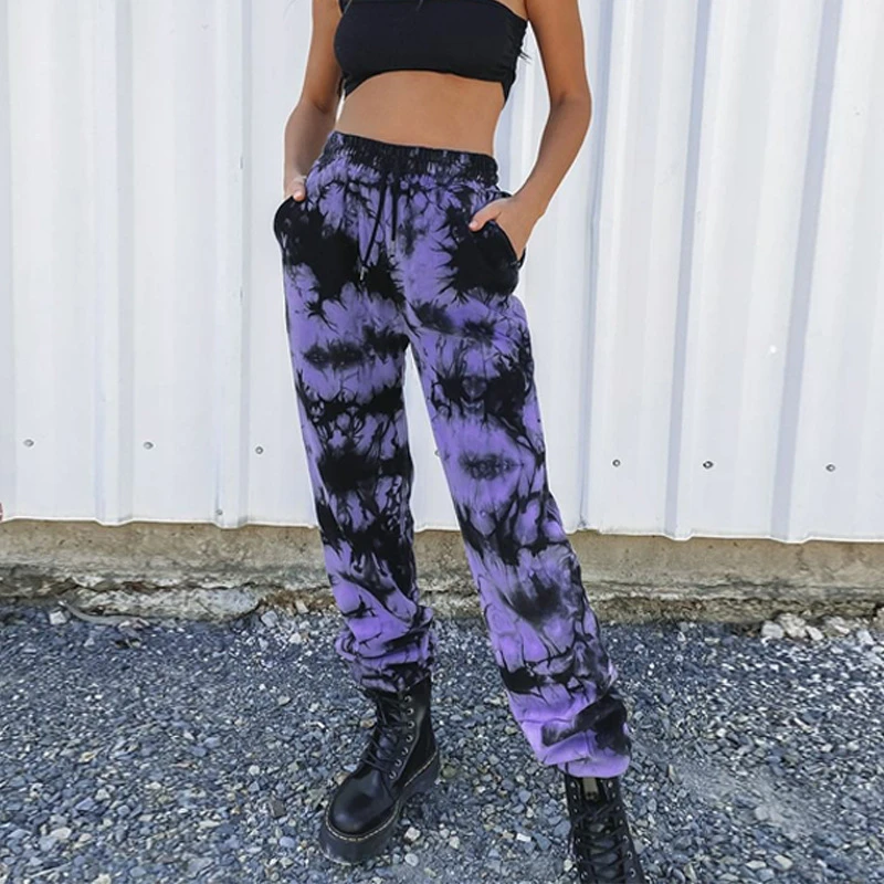 Loose Streetwear Drawstring Purple Tie 