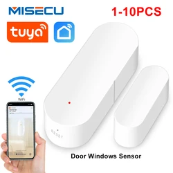 Tuya Smart Home WiFi Door Sensor Door Open Detectors Window Sensor Entry Anti Thief  Warning Security Alarm System APP Control