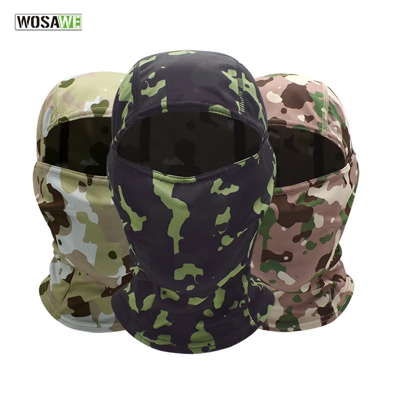 

WOSAWE Camouflage Cycling Balaclava Full Face Mask Hunting Army Bike Military Helmet Liner Motorcycle Tactical Airsoft Cap Mask