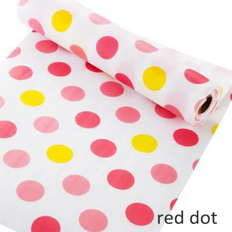 red dot 1 рулон стол ящик коврик Кухонные гаджеты полка вкладыш контактная бумага водонепроницаемый ящик бумага ПЭТ анти-масло стол украшение стола - Цвет: red dot