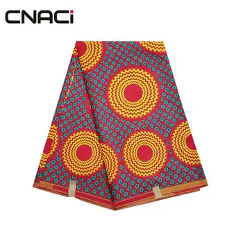 

CNACI 6 Yards Ankara Fabric African Real Wax Prints Veritable Wax Africain Ankara Fabrics Tissus Africain Nigeria Batik Fabric