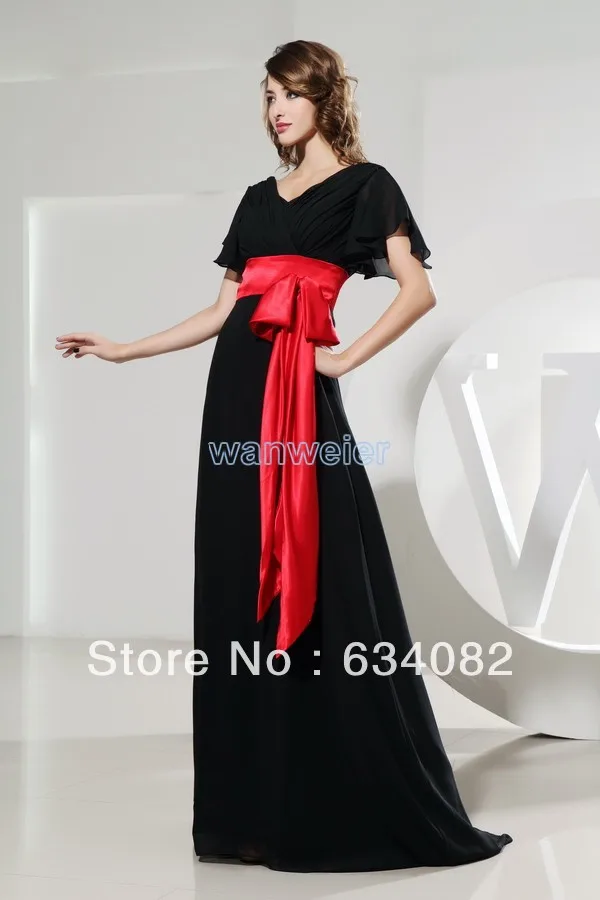 

free shipping brides maid new red designer bag bow plus size gown couture evening gowns formal black mother of the bride dress