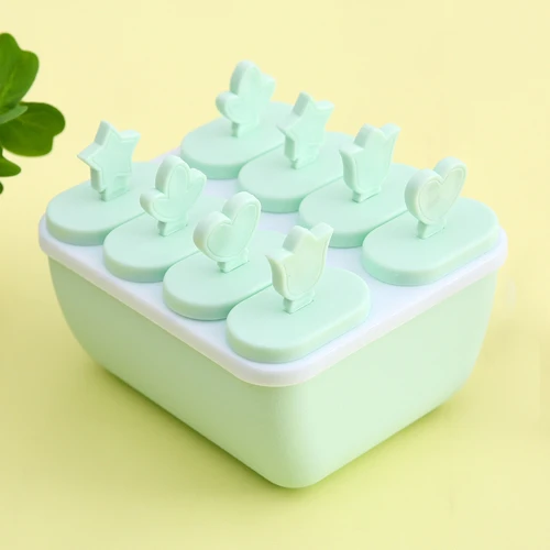8cell-green Леденец плесень поднос кухня 6 ячеек замороженный кубик льда Форма для мороженого самодельный Лед Крем инструменты для приготовления пищи pf90317 - Цвет: 8cell-green