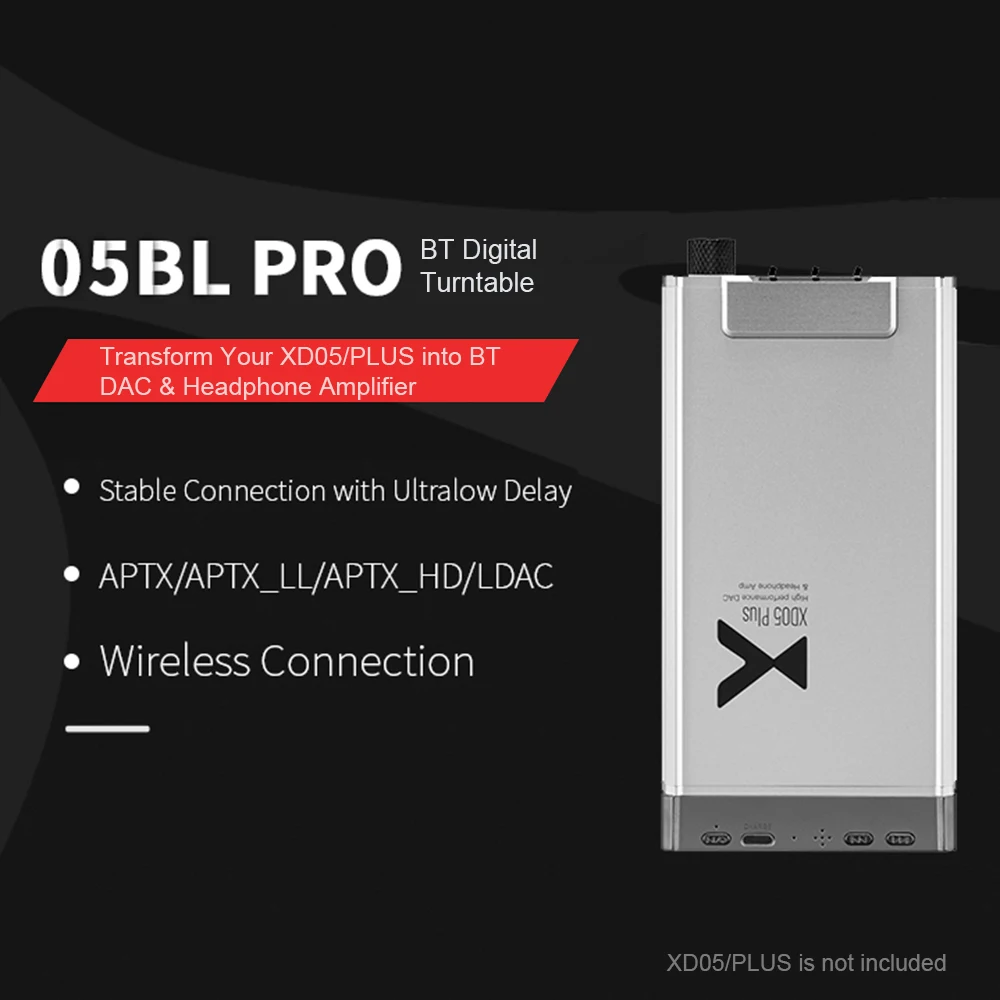 XDuoo 05BL Pro Bluetooth цифровой проигрыватель BT5.0 для XD05/XD05 плюс усилитель для наушников Поддержка APTX/LDAC для музыки высокого качества
