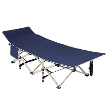 

190 * 67 * 37 Multifunctional Square Tube 10-foot Folding Bed With Side Pockets Convenient Suitable For Various Leisure Places