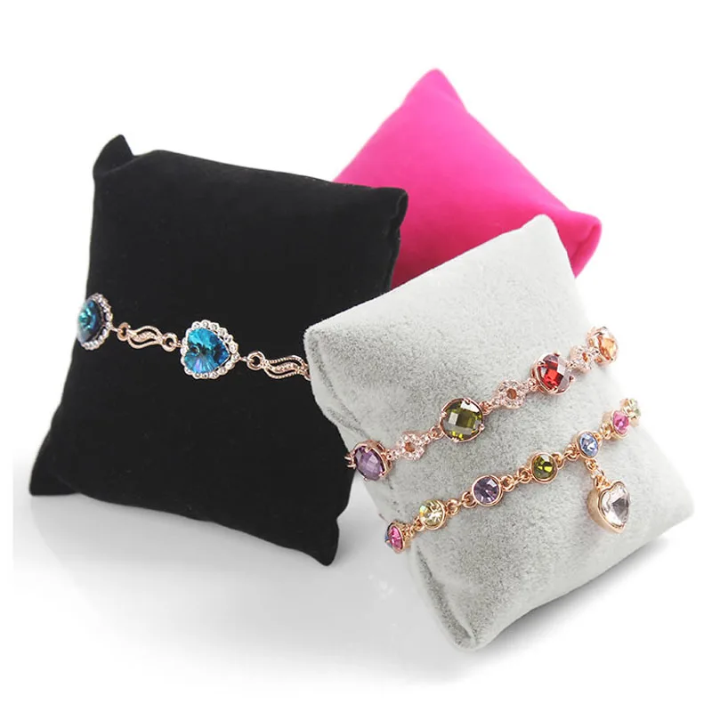 

Velvet Pillow Bracelet Bangle Watch Chain Holder Jewelry Display Stand Organizer