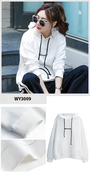 

Solid color autumn and winter women's sweatshirt casual hooded sweatshirt