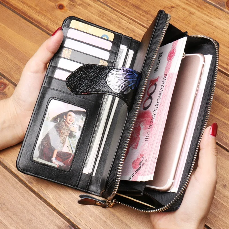 Najtaniej Skórzana klamra damski portfel portfel skórzany portfel sprzęgła portfel o dużej pojemności sprzęgła