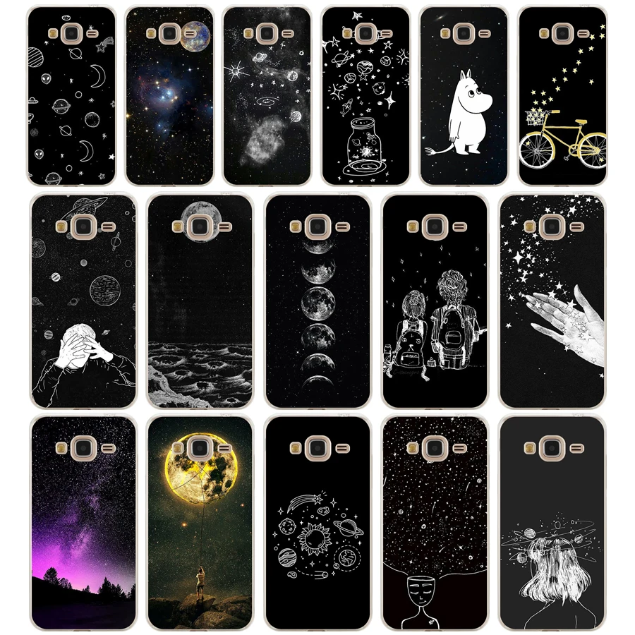 Мягкий силиконовый чехол из ТПУ для Samsung j3 j5 j7 2016 2017 j330 j2 j6 Plus 2018 015FG sky Space planet sun Moon