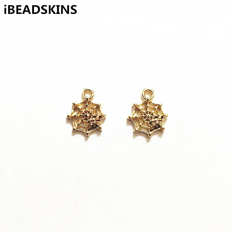 

New arrival! 17x14mm 100pcs Small size gold color zinc Alloy Spider charm for Halloween/Christmas necklace/Earring parts making