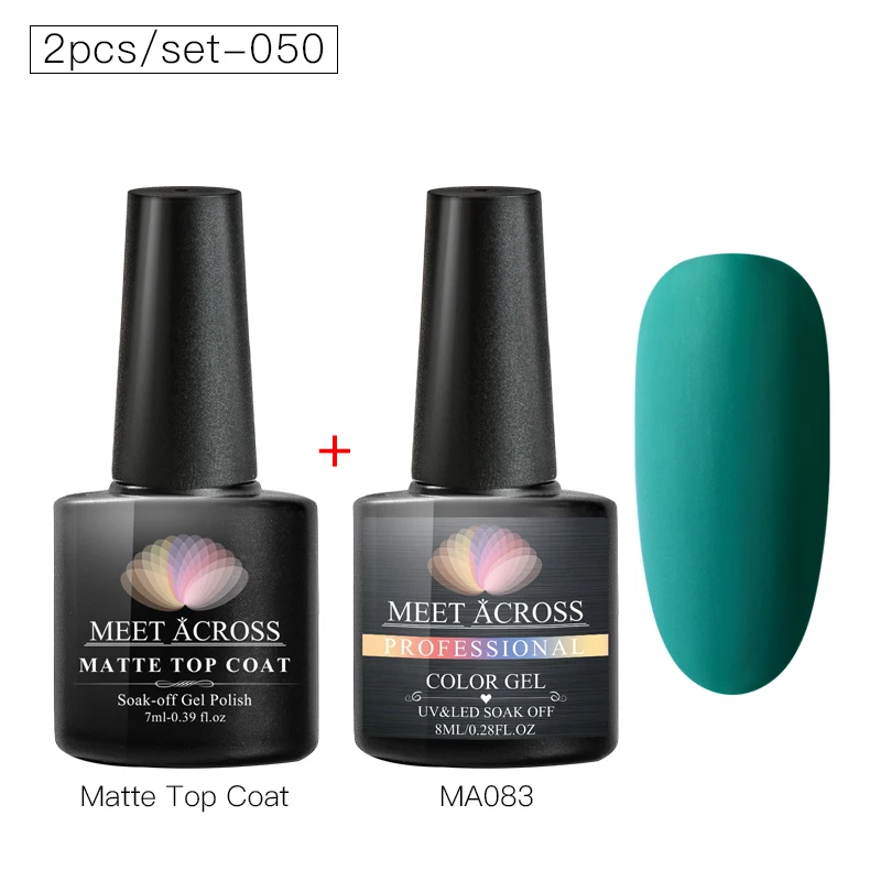 TZH06884 MEETACROS 2 шт./компл. Однотонная одежда матовый УФ-гель нужен матовый лаки для ногтей! полупостоянная био-Гели Soak Off Гель лак для ногтей Лаки маникюрный лак - Цвет: TZH06884