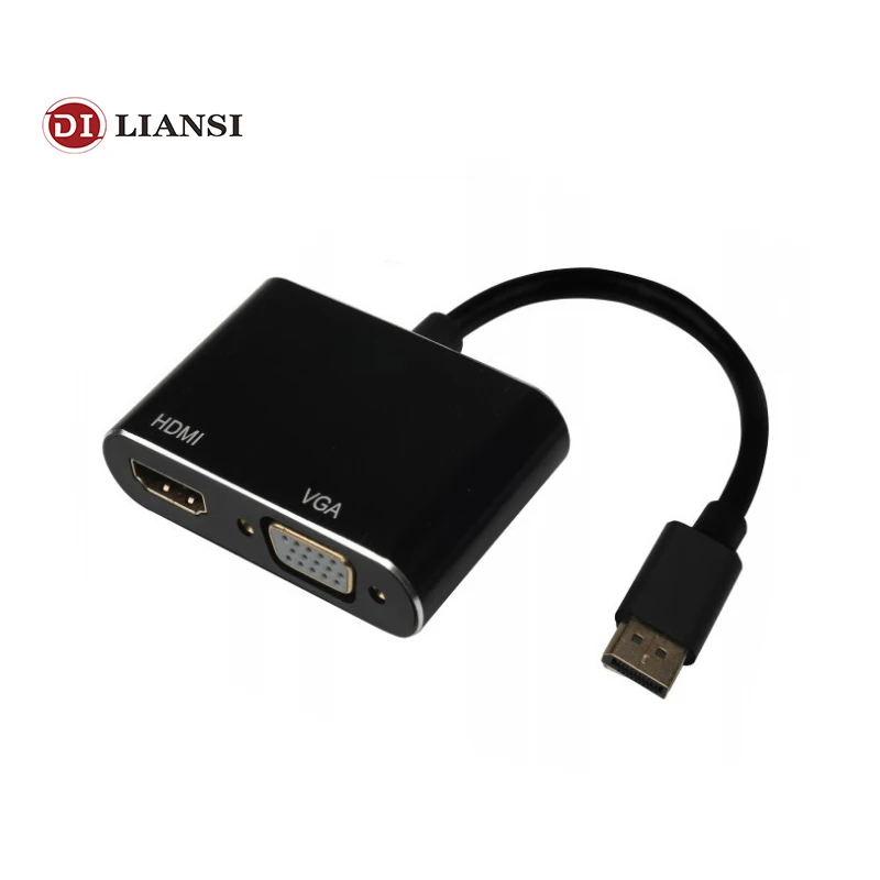 

SZ-WXDZ Displayport display port Cable DP to HDMI VGA 2 in 1 Adapter Converter Male to Female 4K for HDTV Projector PC Computer