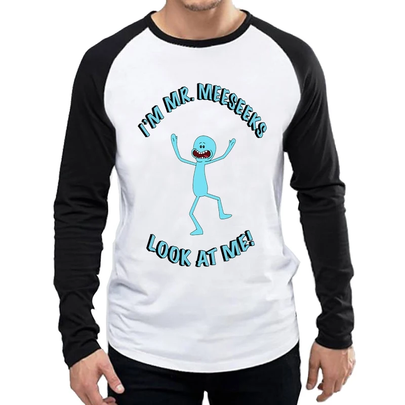 Футболка с длинным рукавом Pickle Rick Мужская футболка Rick And Morty новая футболка с аниме Rick летняя футболка Рик Морти крутые мужские футболки