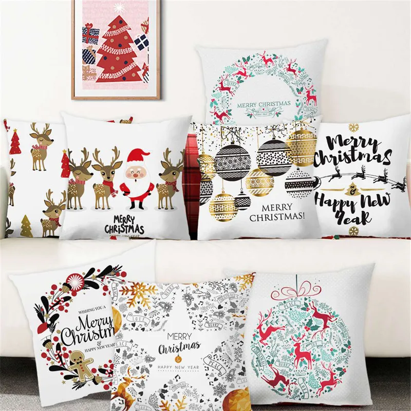 Наволочка на подушку, рождественские украшения для дома, подарки, Рождественский Декор,, рождественские украшения, наволочка Noel, с новогодним