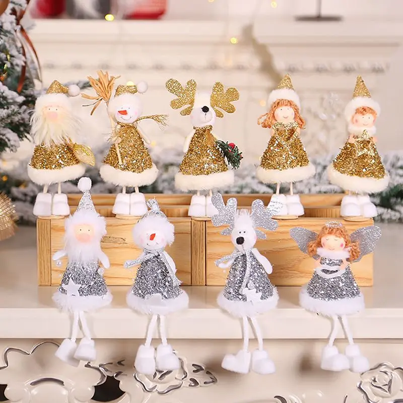 Christmas Angel Girl Boy Desktop Dolls Xmas Tree Ornament Natal Noel Christmas Decoration for Home New Year Kids Gifts
