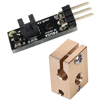 

Mk2.5/Mk3 to Mk2.5S/Mk3S Latest 3D Ir Filament Sensor & Copper Brass Heater Block,V6 Heating Block for E3D Copper