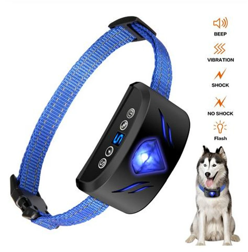 

Dog Pet Trainer Automatic Electric Shock Sound Training Collars Dog Anti Bark Collar Rechargeable Vibration Collar Stop Barking