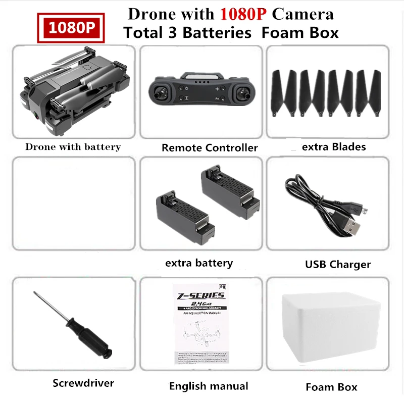 5MP Foam Box 3B Радиоуправляемый Дрон KF607 с 4 K/1080 P HD Двойная камера оптический поток селфи-Квадрокоптер складной мини дроны VS Z5 VISUO XS812 E58 - Цвет: 5MP Foam Box 3B